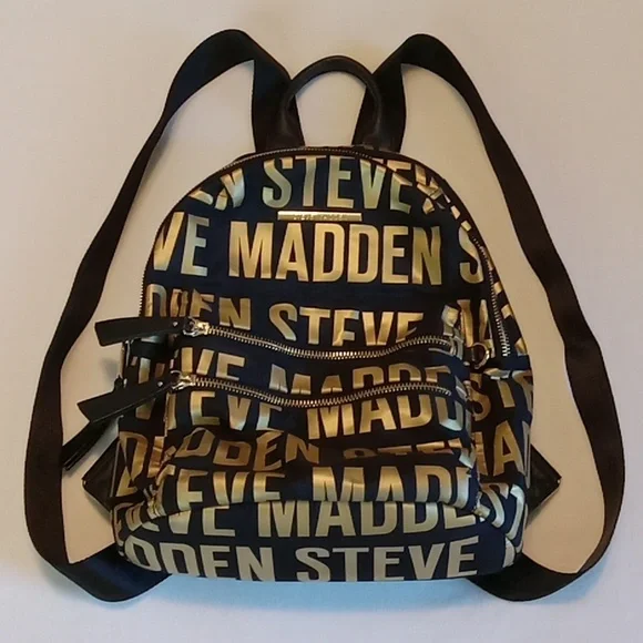 Steve Madden | Bags | Steve Madden Black And Gold Backpack  display picture 3